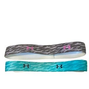 Under Armour Headbands Set of 2 with Rubber Gripers on Inside.